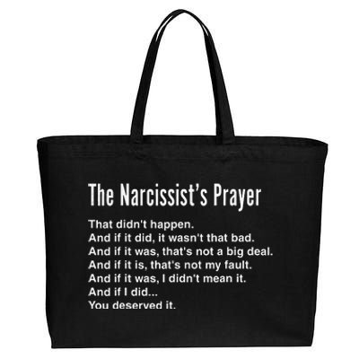 The Narcissist's Prayer Narcissistic Gaslighting Cotton Canvas Jumbo Tote