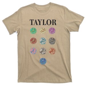 Taylor Name Personalized I Love Taylor Groovy 70S T-Shirt