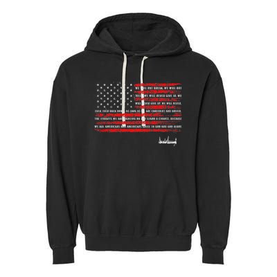 Trump Nation Proclamation Flag Garment-Dyed Fleece Hoodie
