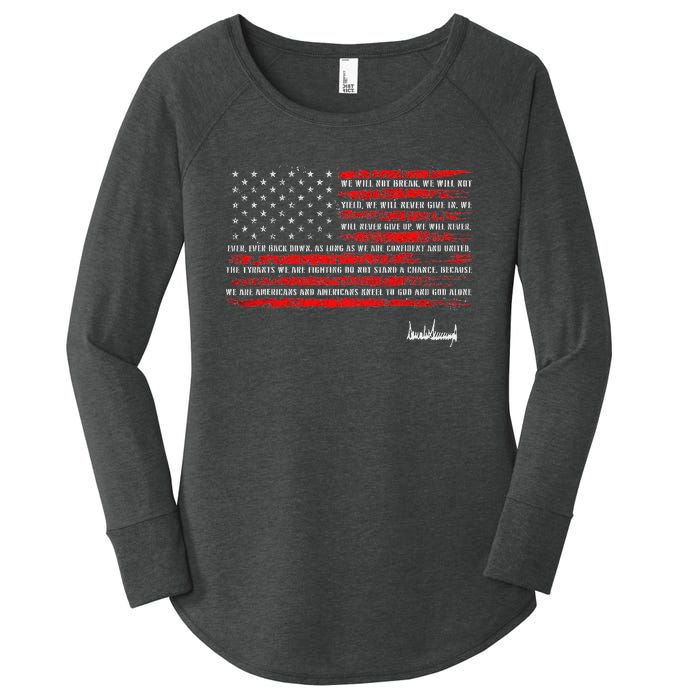 Trump Nation Proclamation Flag Women's Perfect Tri Tunic Long Sleeve Shirt