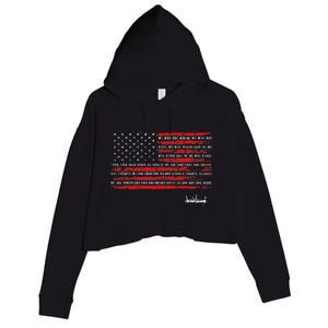 Trump Nation Proclamation Flag Crop Fleece Hoodie