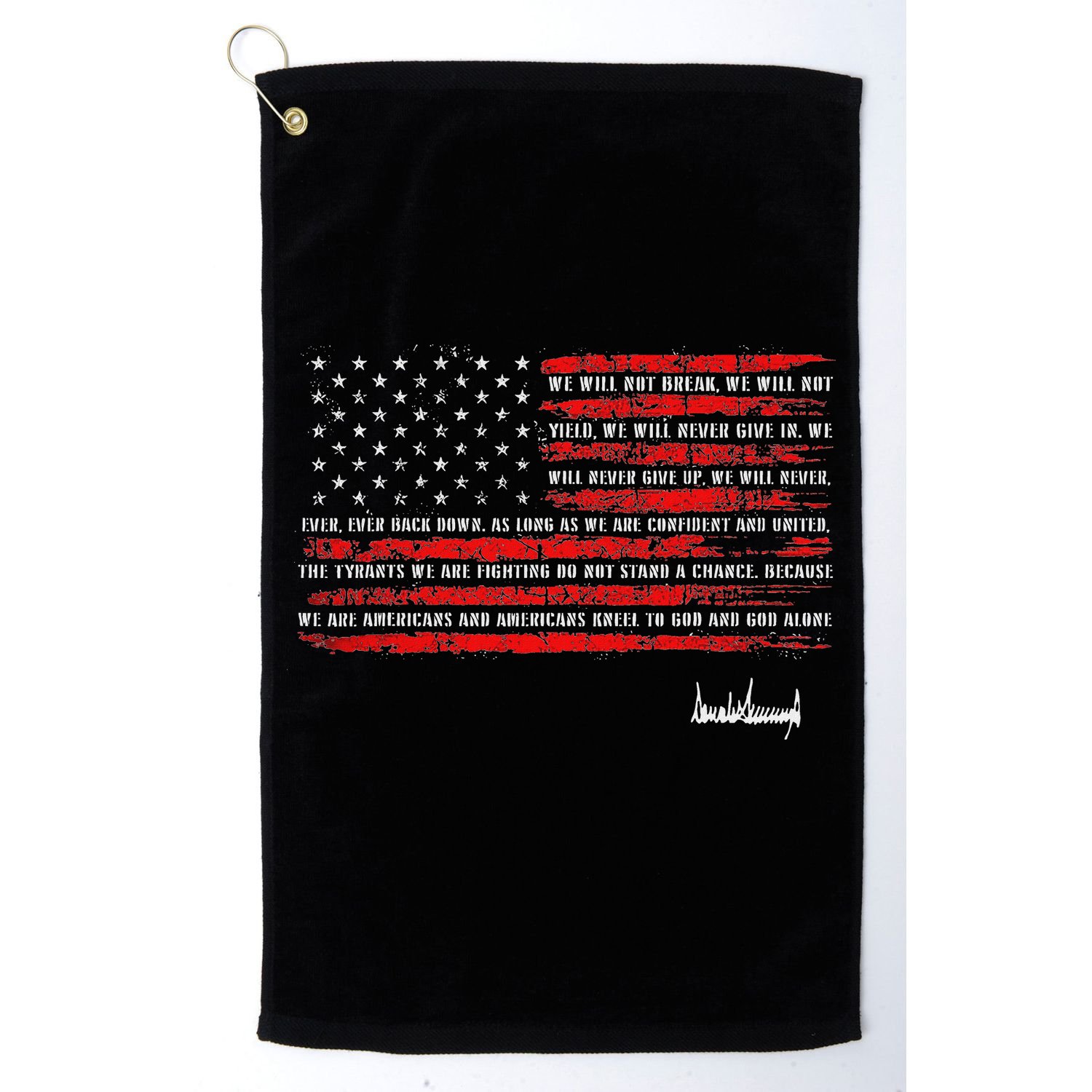 Trump Nation Proclamation Flag Golf Towel