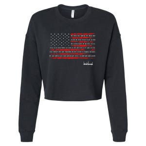 Trump Nation Proclamation Flag Cropped Pullover Crew