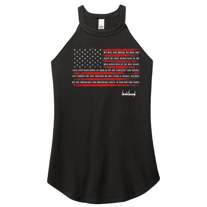 Trump Nation Proclamation Flag Women's Perfect Tri Rocker Tank