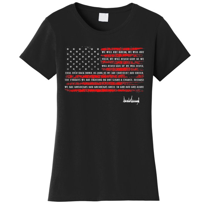 Trump Nation Proclamation Flag Women's T-Shirt