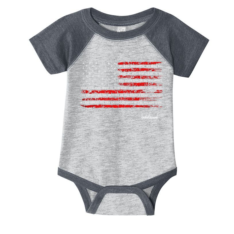Trump Nation Proclamation Flag Infant Baby Jersey Bodysuit