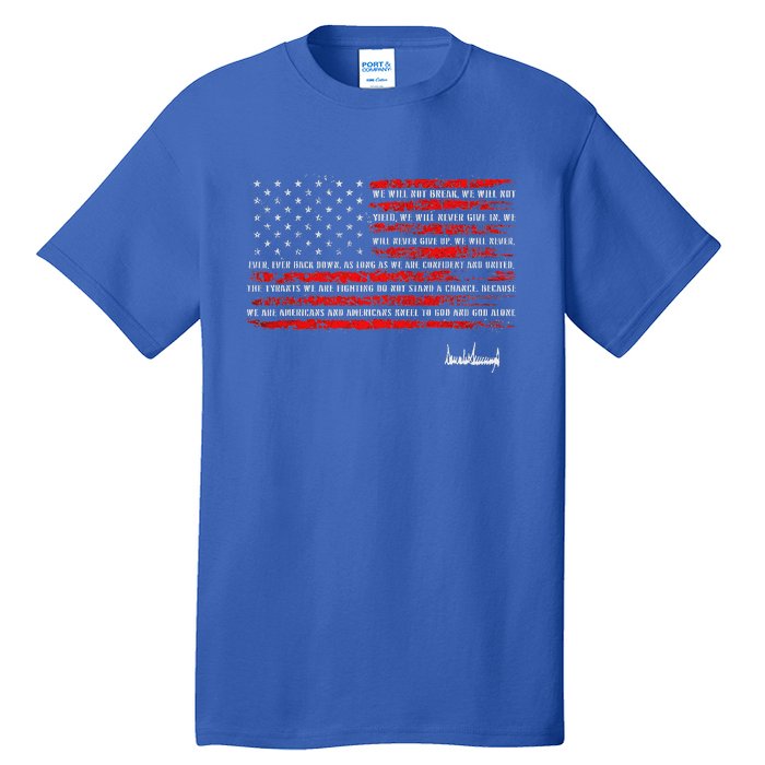 Trump Nation Proclamation Flag Tall T-Shirt