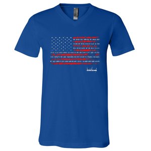 Trump Nation Proclamation Flag V-Neck T-Shirt