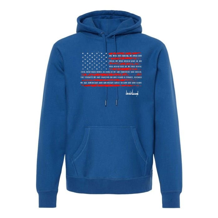 Trump Nation Proclamation Flag Premium Hoodie