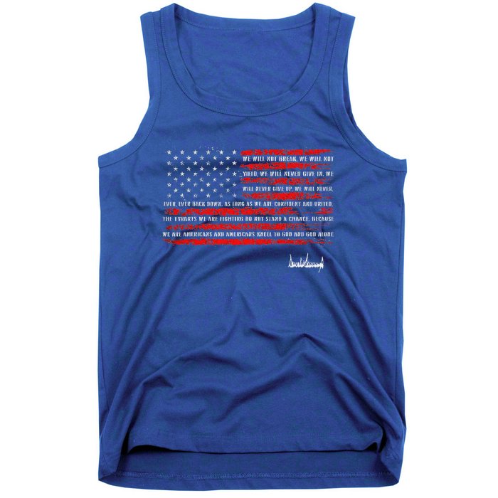 Trump Nation Proclamation Flag Tank Top