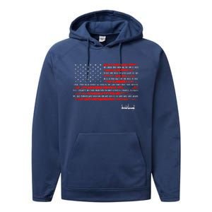 Trump Nation Proclamation Flag Performance Fleece Hoodie