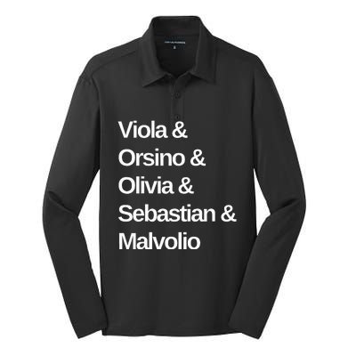 Twelfth Night Play Characters Shakespeare Silk Touch Performance Long Sleeve Polo