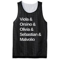 Twelfth Night Play Characters Shakespeare Mesh Reversible Basketball Jersey Tank