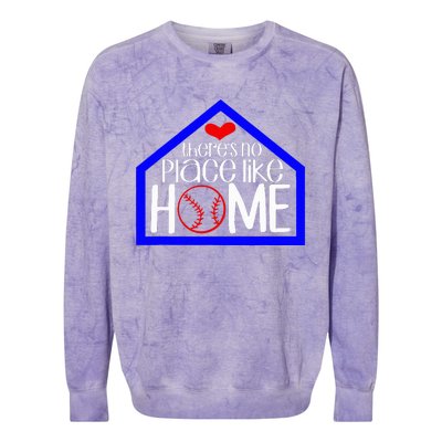 ThereS No Place Like Home Baseball Colorblast Crewneck Sweatshirt