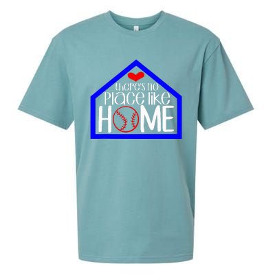 ThereS No Place Like Home Baseball Sueded Cloud Jersey T-Shirt