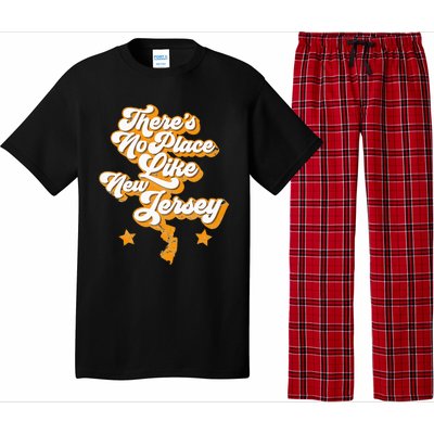 ThereS No Place Like New Jersey Home State Retro Style Pajama Set