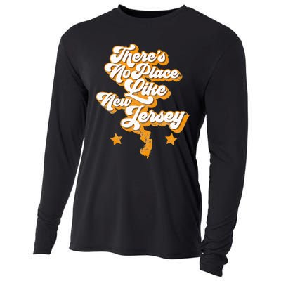 ThereS No Place Like New Jersey Home State Retro Style Cooling Performance Long Sleeve Crew