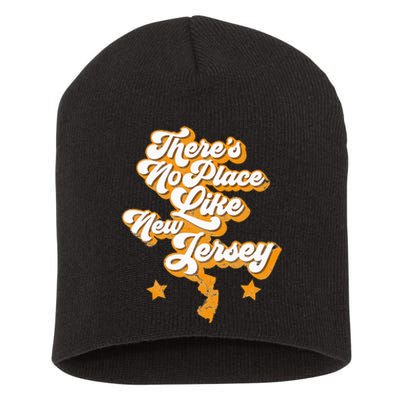 ThereS No Place Like New Jersey Home State Retro Style Short Acrylic Beanie