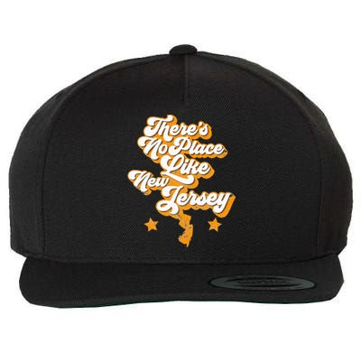 ThereS No Place Like New Jersey Home State Retro Style Wool Snapback Cap