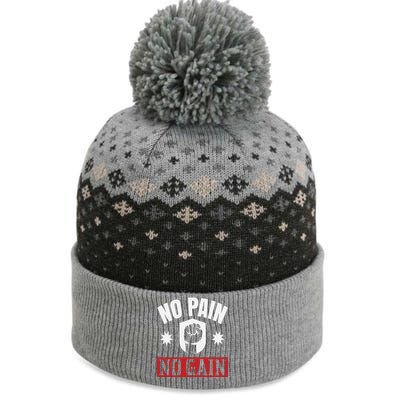 Tgiftgift No Pain No Gain Gift Cute Gift The Baniff Cuffed Pom Beanie