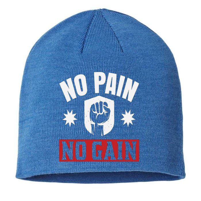 Tgiftgift No Pain No Gain Gift Cute Gift Sustainable Beanie