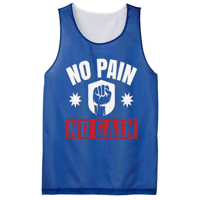 Tgiftgift No Pain No Gain Gift Cute Gift Mesh Reversible Basketball Jersey Tank