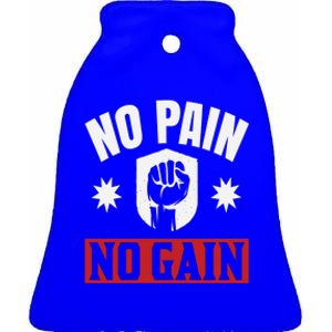 Tgiftgift No Pain No Gain Gift Cute Gift Ceramic Bell Ornament