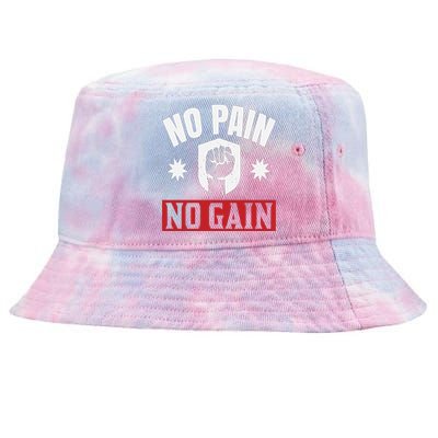 Tgiftgift No Pain No Gain Gift Cute Gift Tie-Dyed Bucket Hat