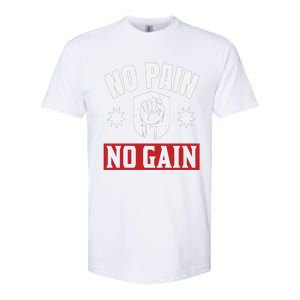 Tgiftgift No Pain No Gain Gift Cute Gift Softstyle CVC T-Shirt