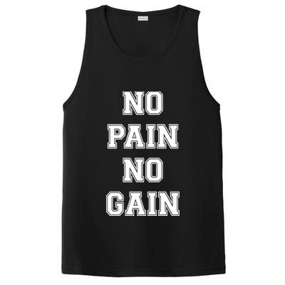 Trendy No Pain No Gain Bold Outline Gift PosiCharge Competitor Tank