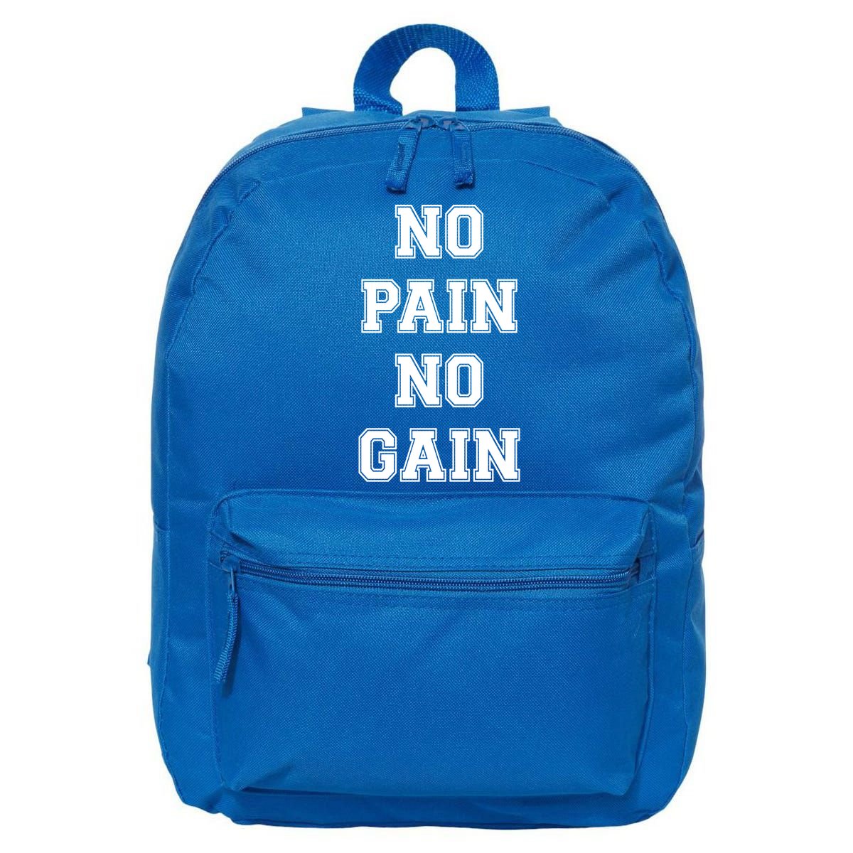 Trendy No Pain No Gain Bold Outline Gift 16 in Basic Backpack