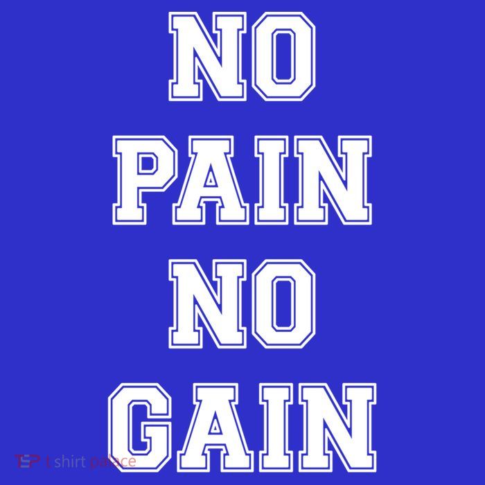 Trendy No Pain No Gain Bold Outline Gift Baby Bodysuit
