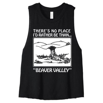 ThereS No Place ID Rather Be Than Beaver Valley Women's Racerback Cropped Tank