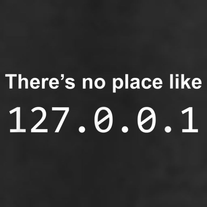 There's No Place Like 127.0.0.1 Home Localhost Funny 7 Panel Mesh Trucker Snapback Hat