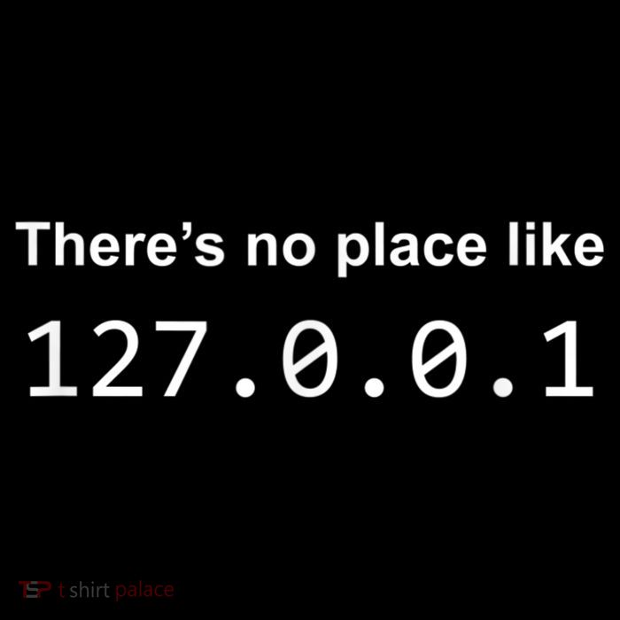 There's No Place Like 127.0.0.1 Home Localhost Funny Short Acrylic Beanie