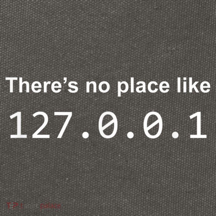 There's No Place Like 127.0.0.1 Home Localhost Funny Cotton Canvas Backpack