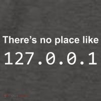 There's No Place Like 127.0.0.1 Home Localhost Funny Vector Backpack