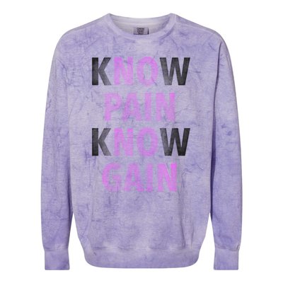 Trendy No Pain No Gain Cool Gift Colorblast Crewneck Sweatshirt