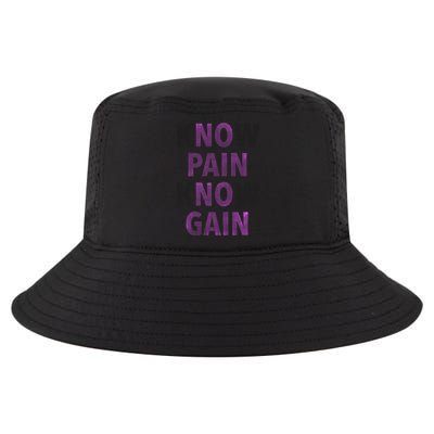 Trendy No Pain No Gain Cool Gift Cool Comfort Performance Bucket Hat