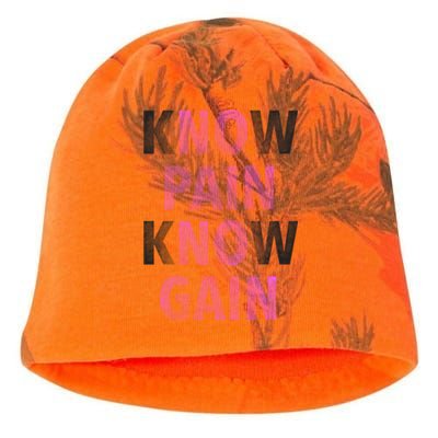 Trendy No Pain No Gain Cool Gift Kati - Camo Knit Beanie