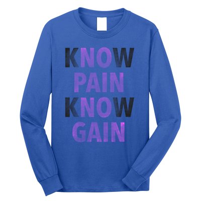 Trendy No Pain No Gain Cool Gift Long Sleeve Shirt