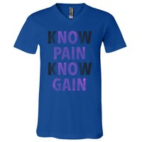 Trendy No Pain No Gain Cool Gift V-Neck T-Shirt