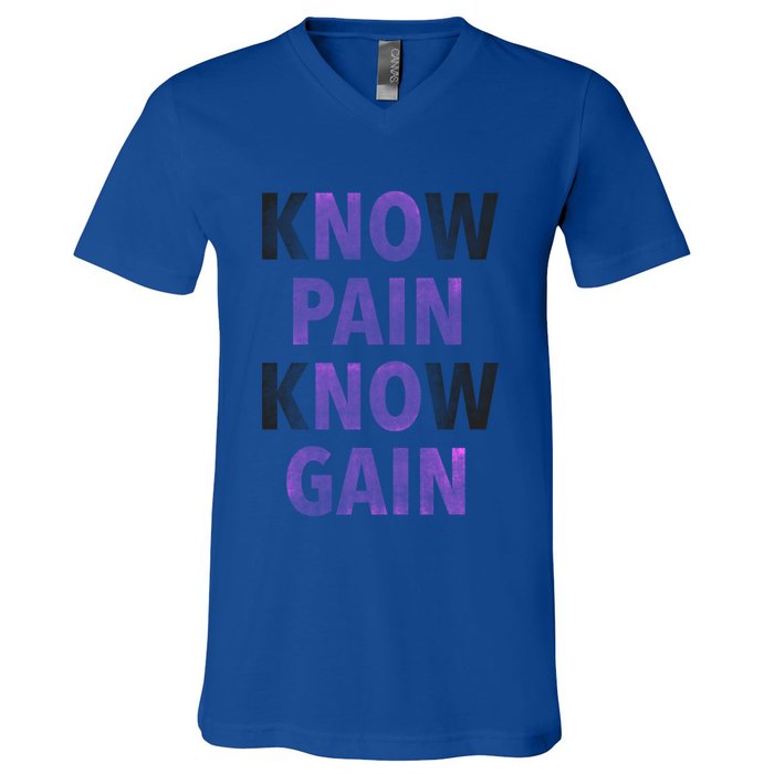 Trendy No Pain No Gain Cool Gift V-Neck T-Shirt