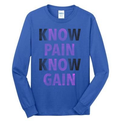 Trendy No Pain No Gain Cool Gift Tall Long Sleeve T-Shirt