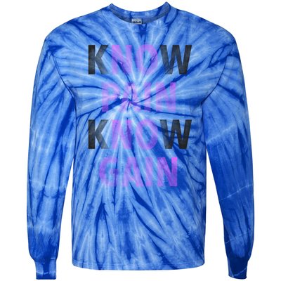 Trendy No Pain No Gain Cool Gift Tie-Dye Long Sleeve Shirt