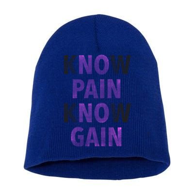 Trendy No Pain No Gain Cool Gift Short Acrylic Beanie