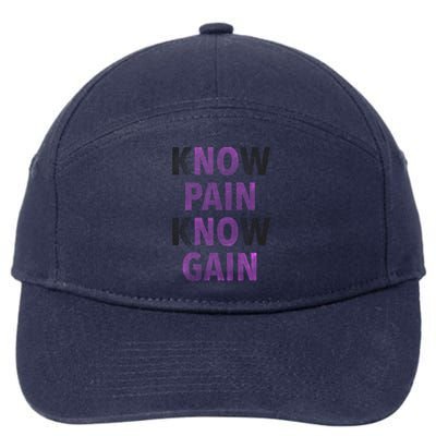 Trendy No Pain No Gain Cool Gift 7-Panel Snapback Hat