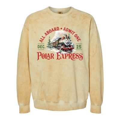 Train North Pole P.O.L.A.R E.X.P.R.E.S.S All Abroad Christmas Colorblast Crewneck Sweatshirt