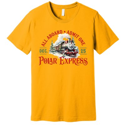 Train North Pole P.O.L.A.R E.X.P.R.E.S.S All Abroad Christmas Premium T-Shirt