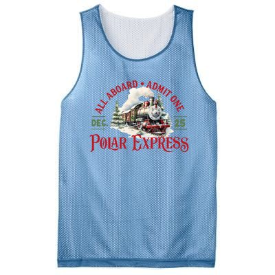 Train North Pole P.O.L.A.R E.X.P.R.E.S.S All Abroad Christmas Mesh Reversible Basketball Jersey Tank